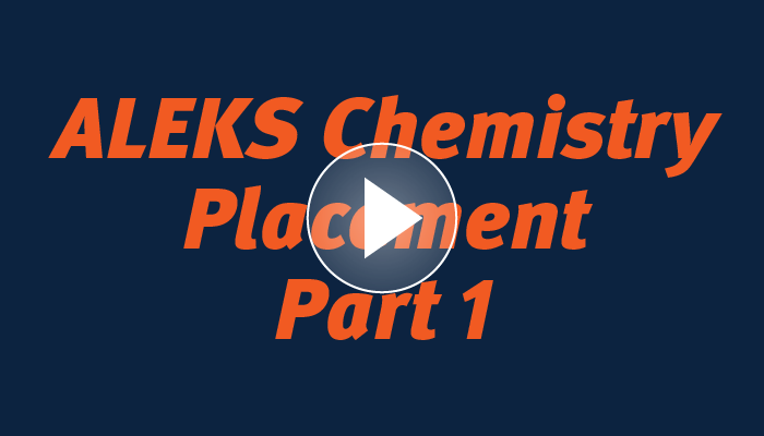 ALEKS chemistry placement part 1 video