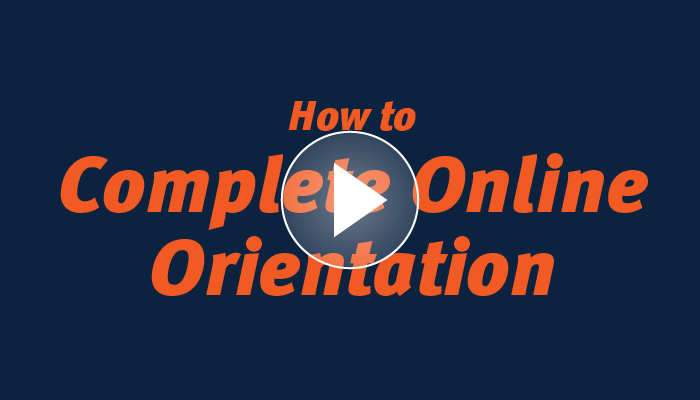 how to complete online orientation video