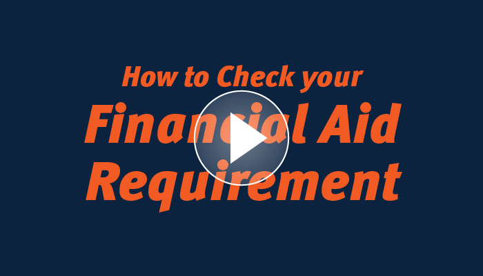 how to check your financial aid requirement video