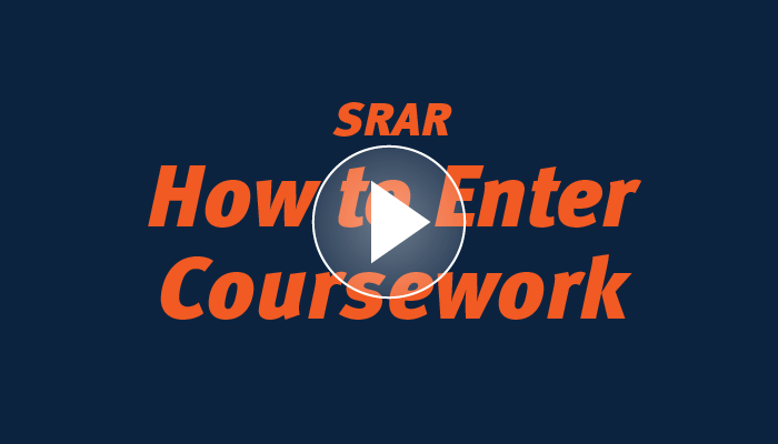 SRAR how to enter coursework video