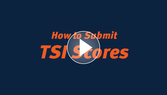how to submit TSI scores video