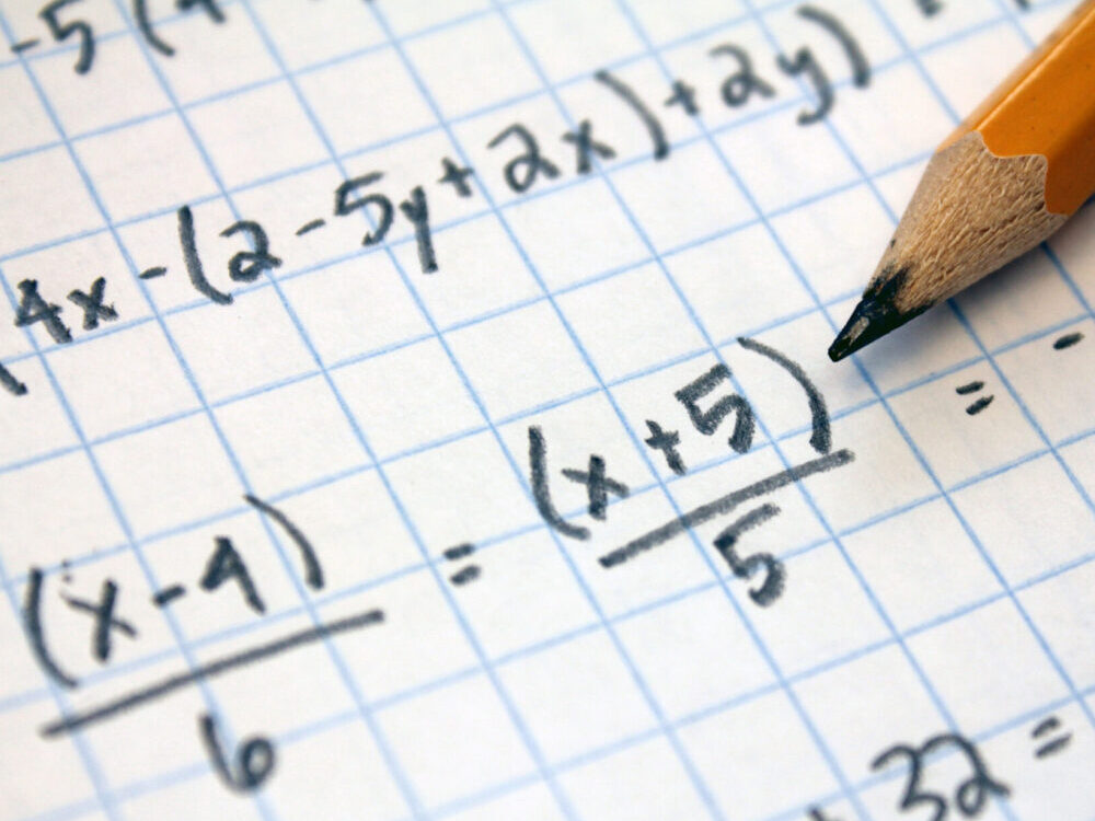 math problems on graph paper with pencil