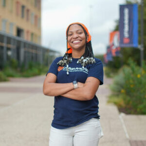 Alanna Hile on UT San Antonio's main campus