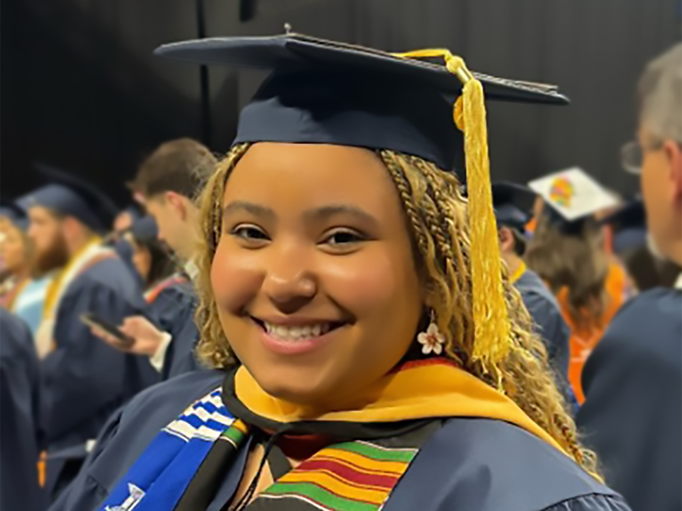Chloe Barnes at UT San Antonio commencement.