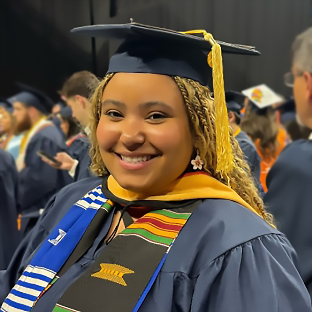 Chloe Barnes at UT San Antonio commencement.
