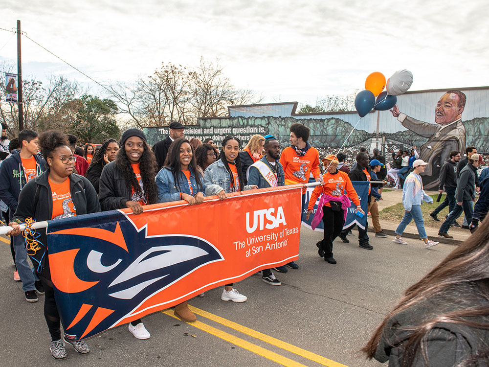 UTSA students participating in civic engagement