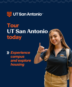 Tour UT San Antonio today. Experience campus and explore housing.
