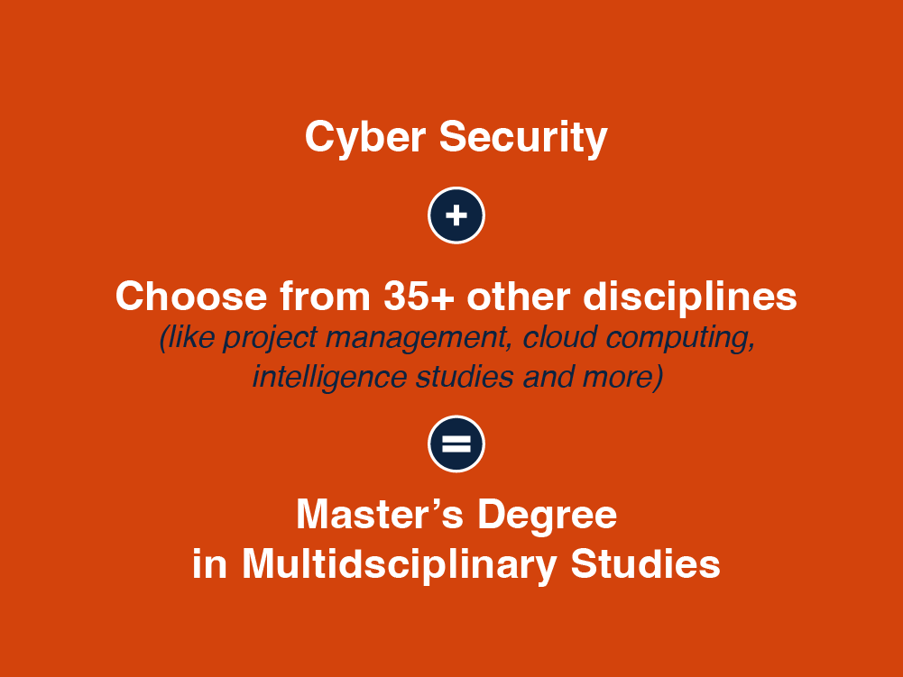 Cyber Security + and Other Disciplines = Master's Degree in Multidisciplinary Studies