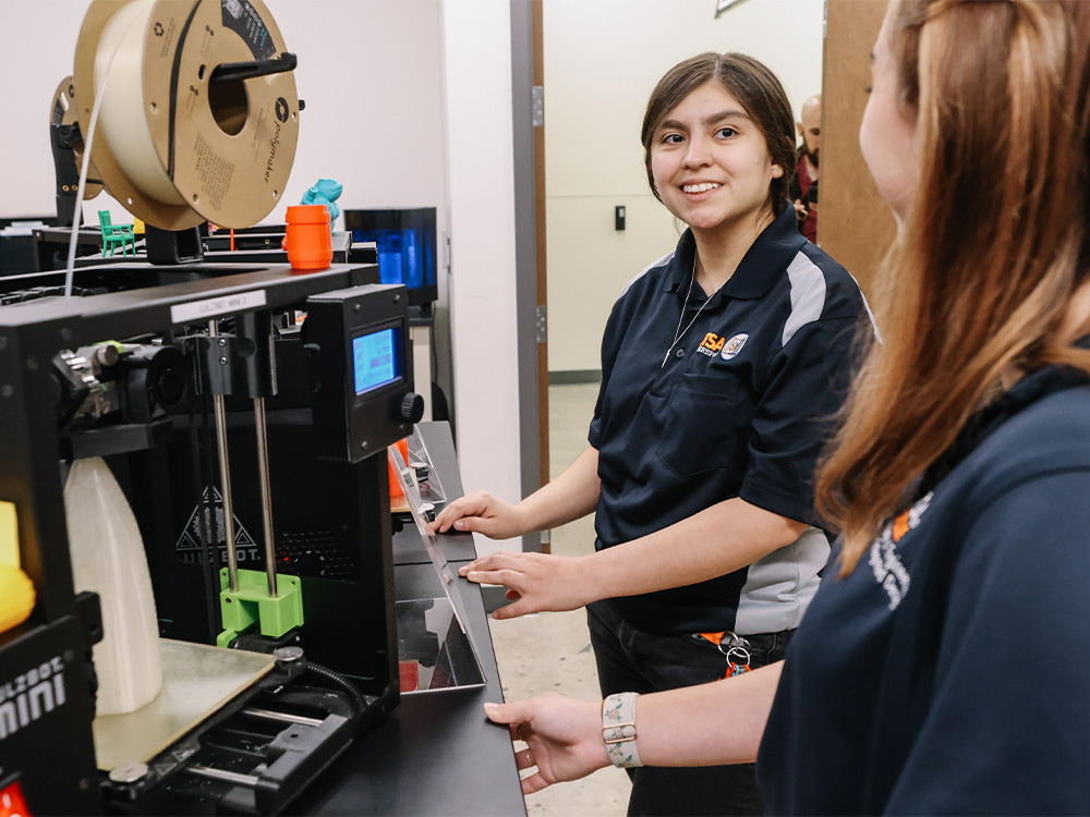 Students working in the lab in Engineering Projects in Community Service (EPICS) Graduate Certificate program at The University of Texas at San Antonio