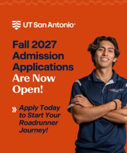 Fall 2027 Admission Applications are Now Open! Apply today to start your Roadrunner Journey!