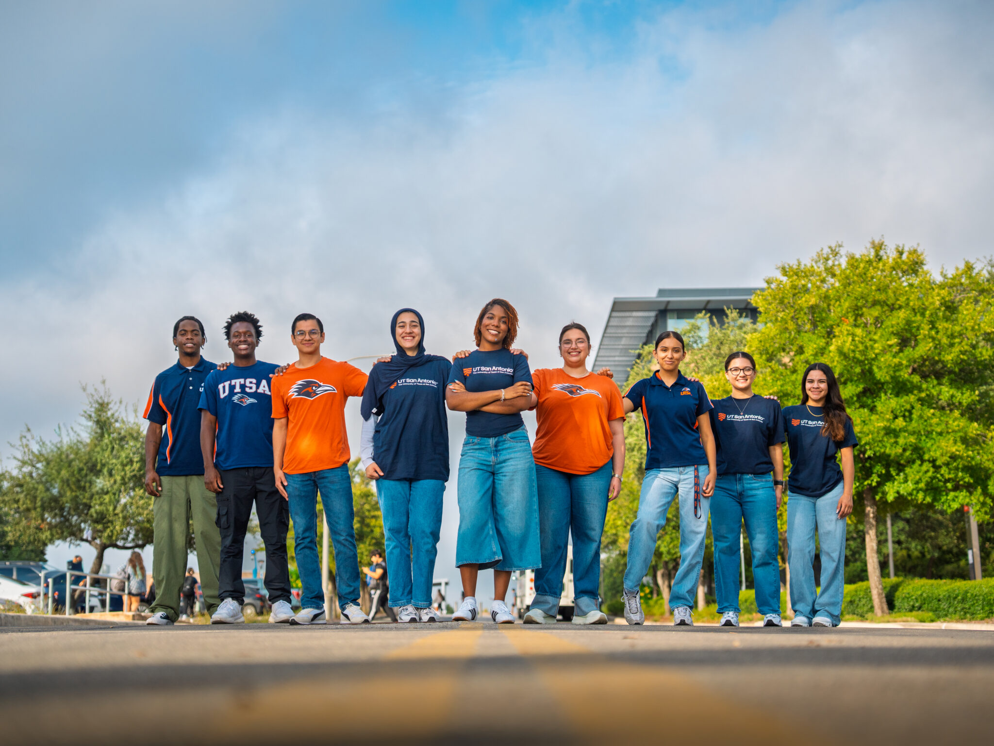 A group of student mentors posing together.