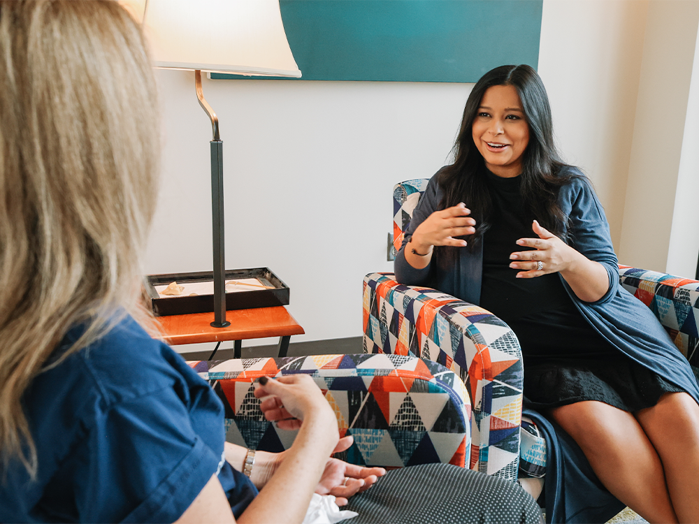 UTSA counseling student practicing working with a client during a session