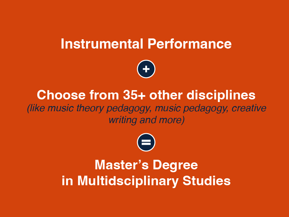 Instrumental Performance + Other Disciplines = Master's Degree in Multidisciplinary Studies