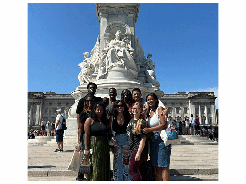 Jasbeth Medrano with her peers