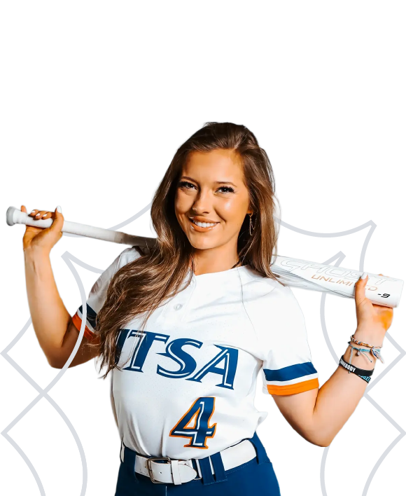 Lindsey Davis in her UTSA softball uniform.