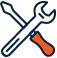 Screwdriver and wrench icons