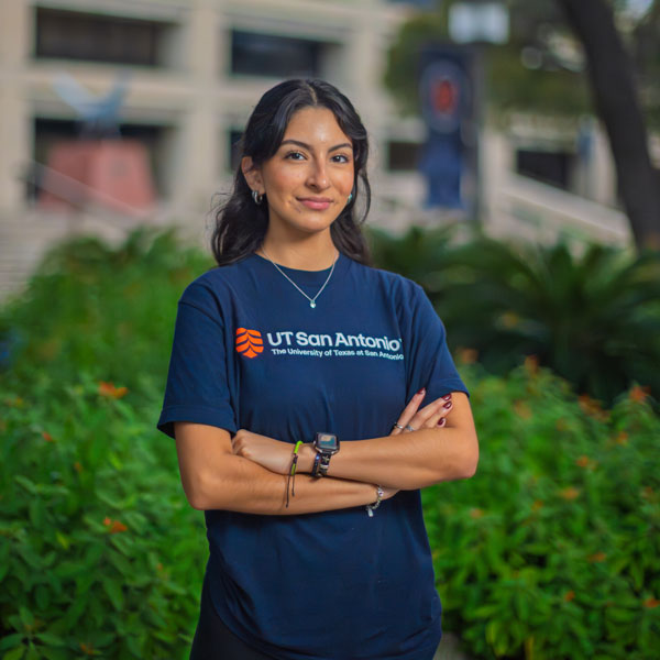 Maria Wence on UT San Antonio's Main Campus