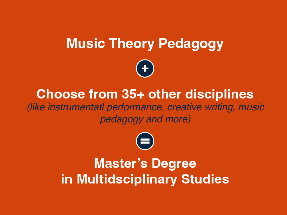 Music Theory Pedagogy + Other Disciplines = Master's Degree in Multidisciplinary Studies