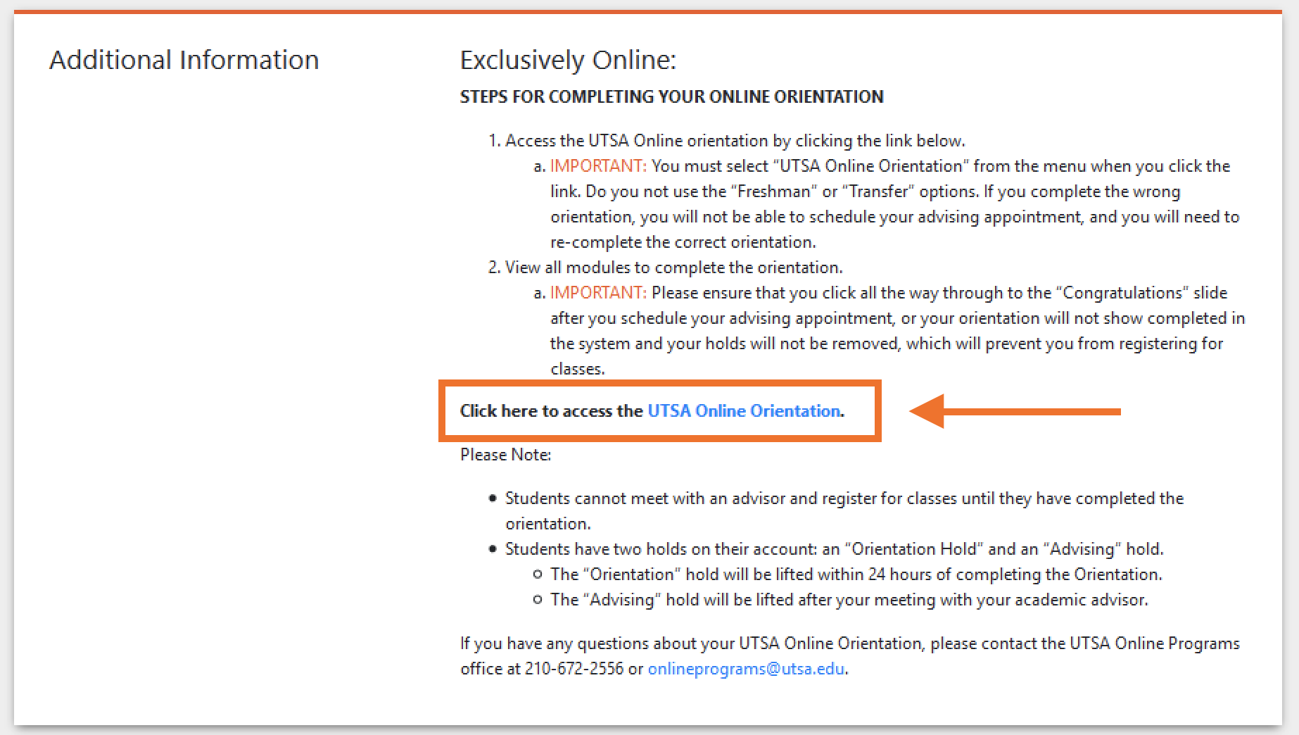 Developing an Orientation for First-Time Online Students