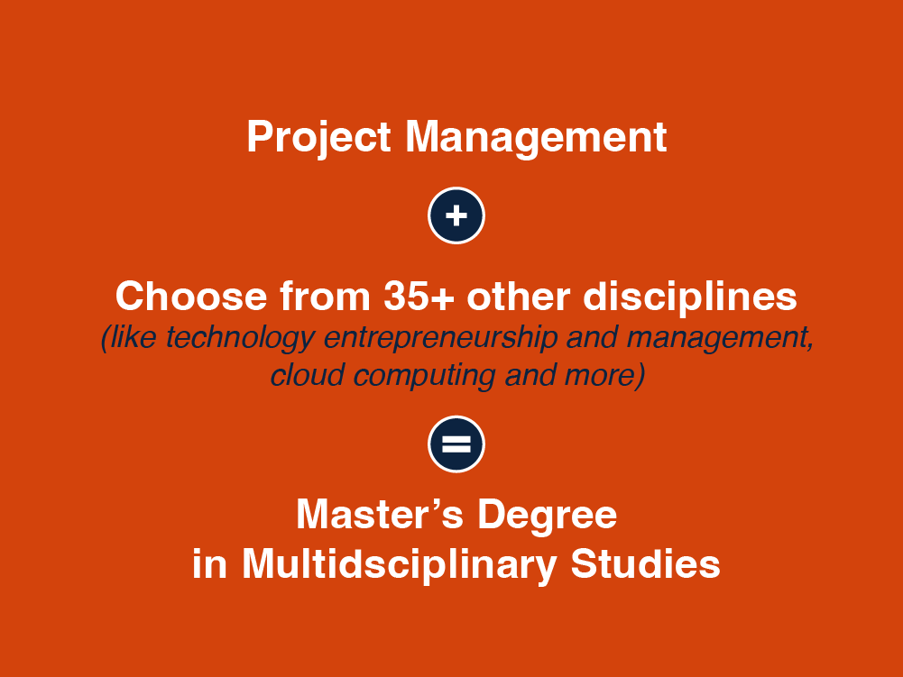 Project Management + Other Disciplines = Master's Degree in Multidisciplinary Studies