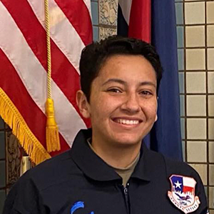 UTSA cyber security and Air Force ROTC student Sophia Irizarry