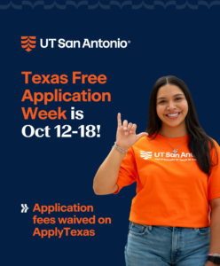 Texas Free Application Week is Oct 12-18! Application fees waived on ApplyTexas