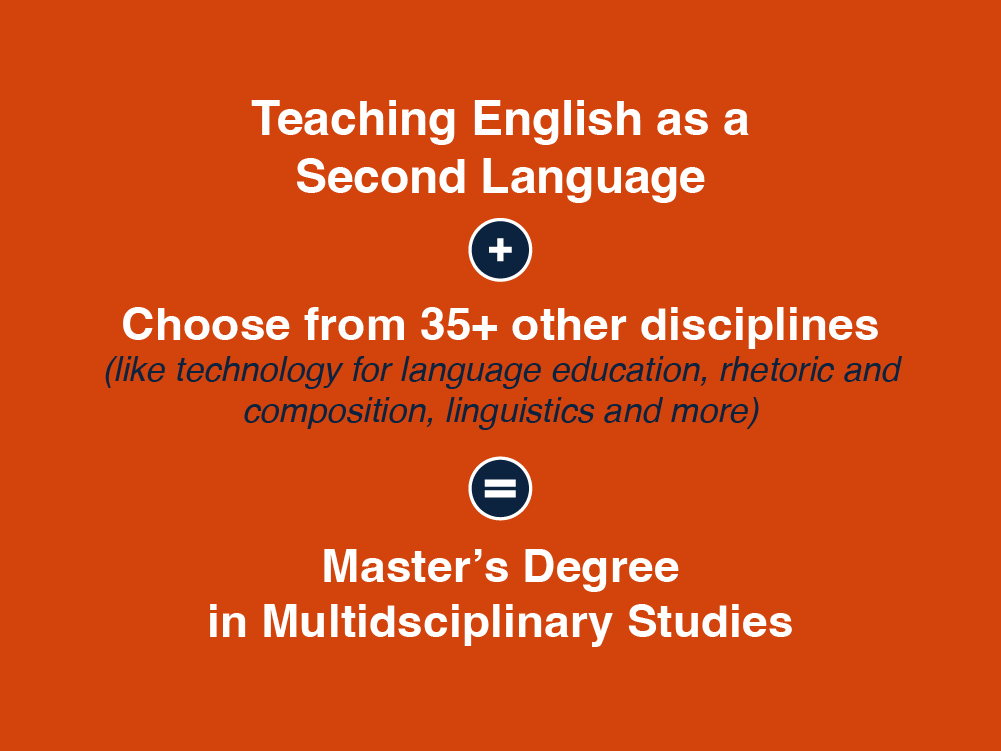 Teaching English as a Second Language + Other Disciplines = Master's Degree in Multidisciplinary Studies