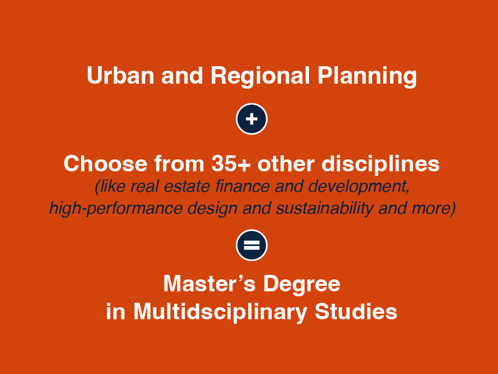 Urban and Regional Planning + Other Disciplines = Master's Degree in Multidisciplinary Studies