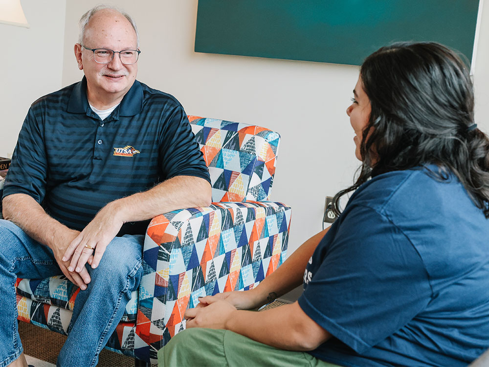 counseling session taking place with student
