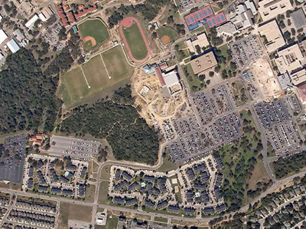 Aerial view of San Antonio.