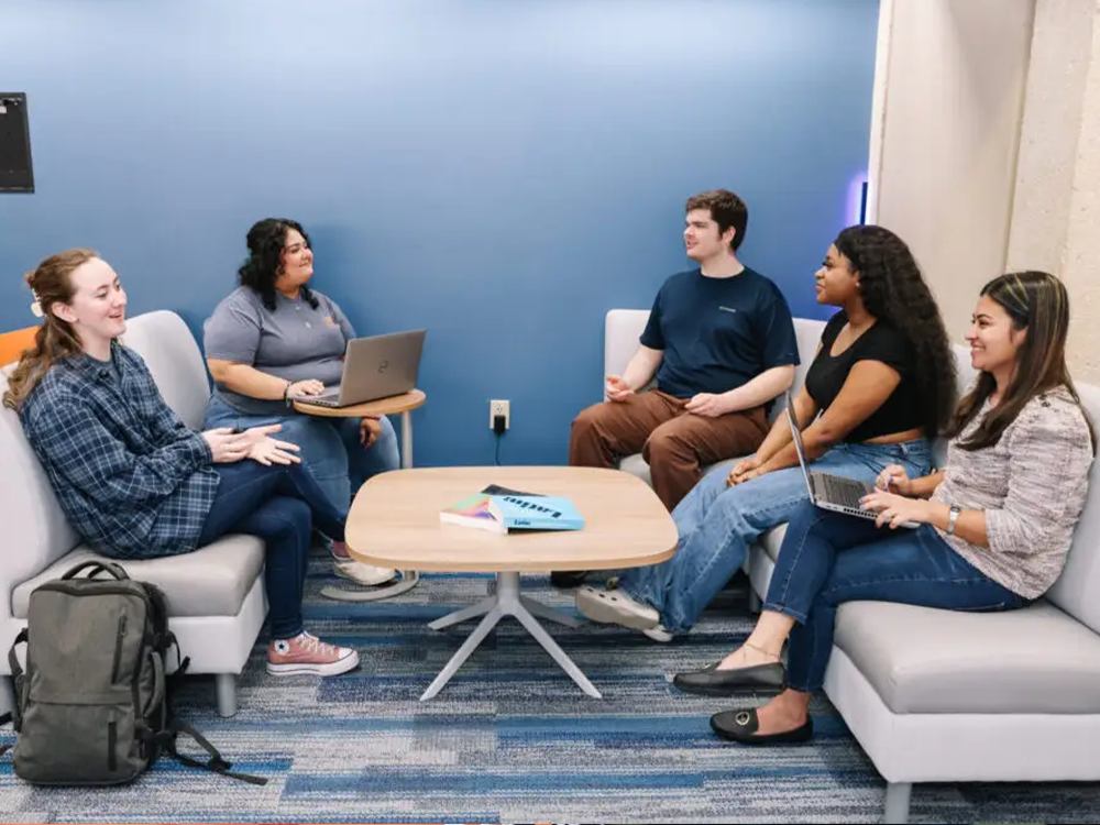 Group of students in a study session.